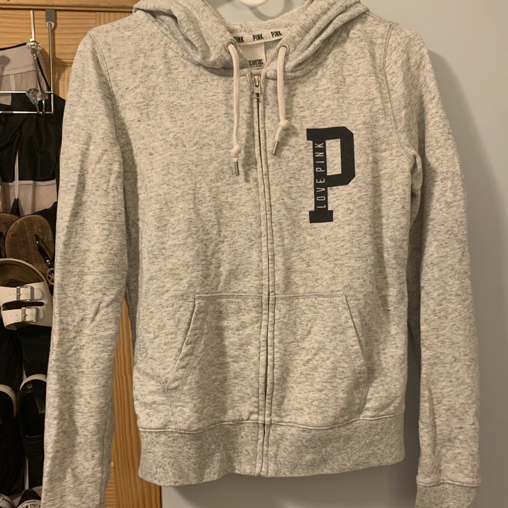 Pink full zip hoodie